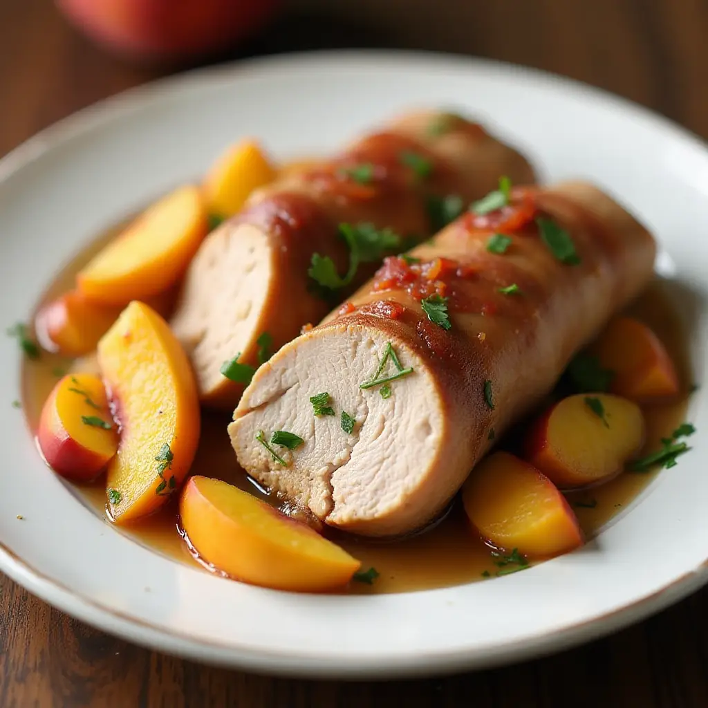 Pork Tenderloin with Peaches
