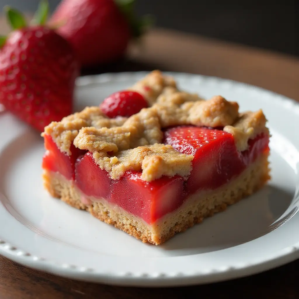 Strawberry Oatmeal Breakfast Bars