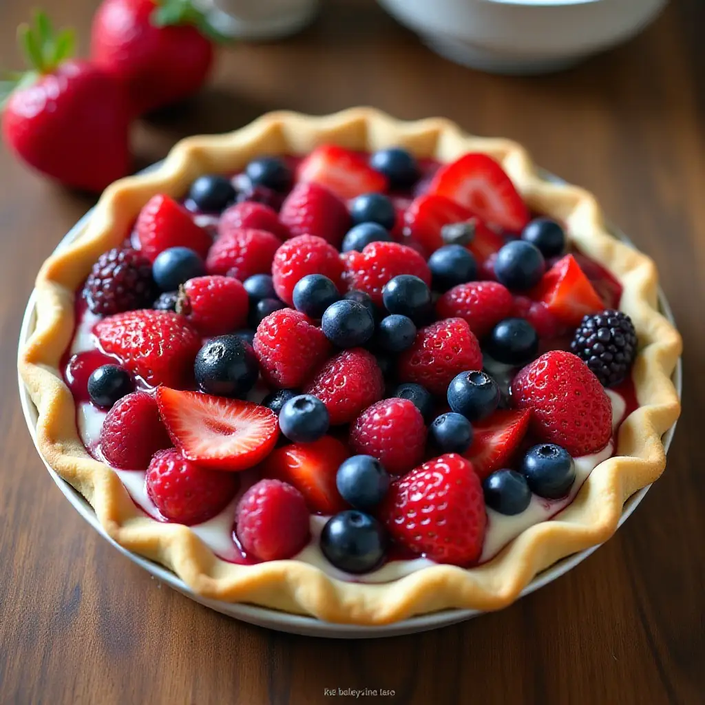 Fresh No-Bake Fruit Pie