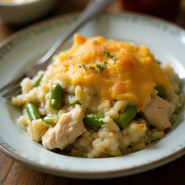 Chicken, Rice, and Green Bean Casserole