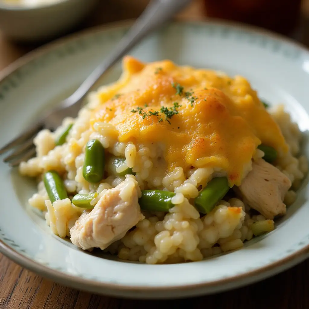 Chicken, Rice, and Green Bean Casserole