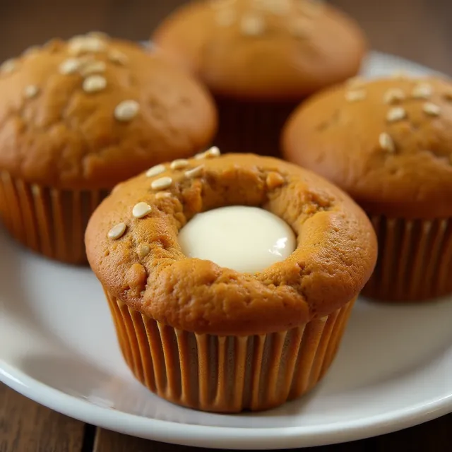 Cream Cheese Filled Pumpkin Muffins