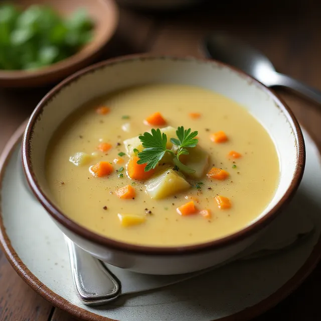 Creamy Potato, Carrot, and Leek Soup