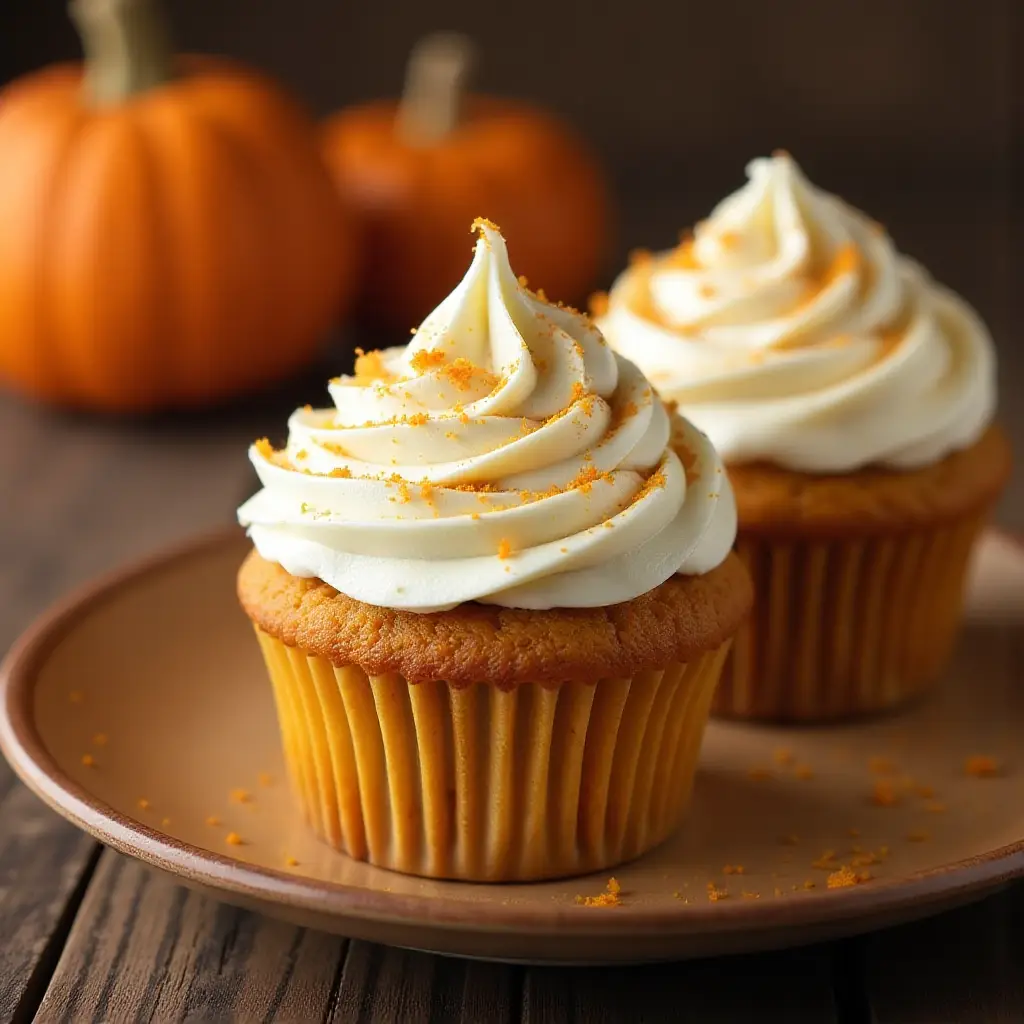 Harvest Pumpkin Cupcakes