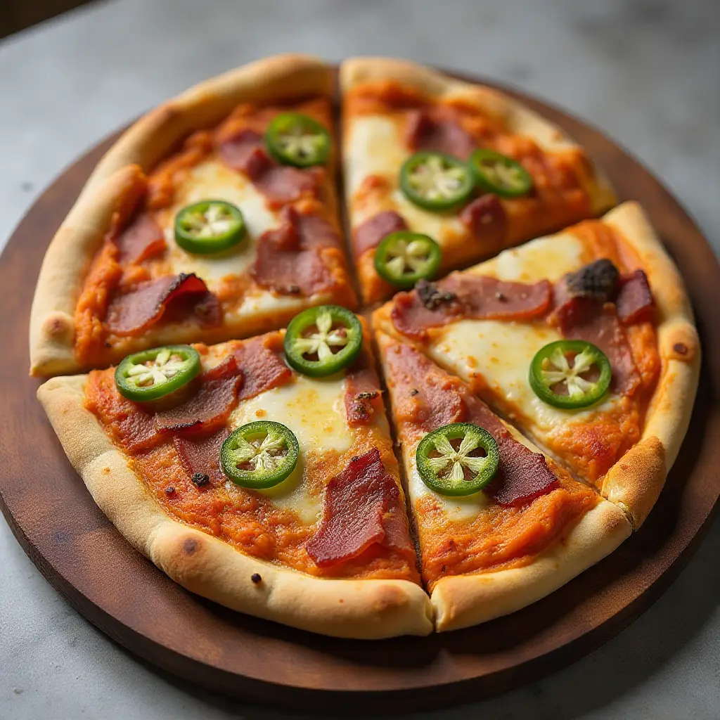 Sweet Potato and Bacon Pizza