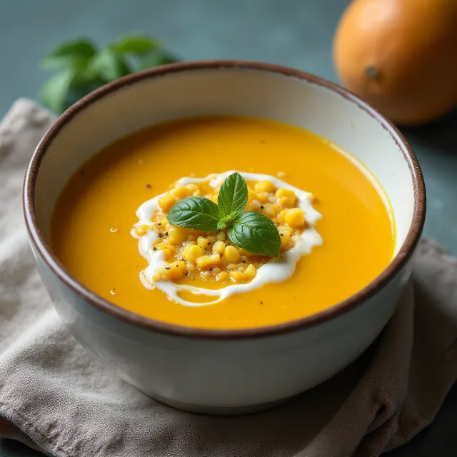 Summer Soup of Butternut and Corn