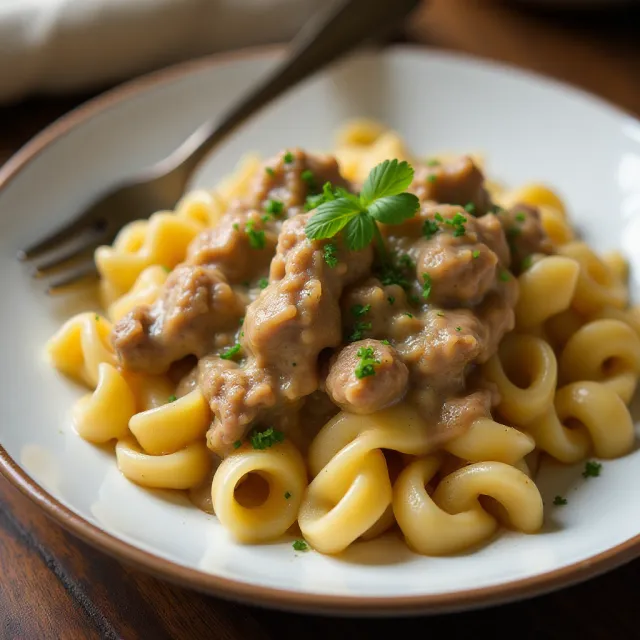 Simple Beef Stroganoff