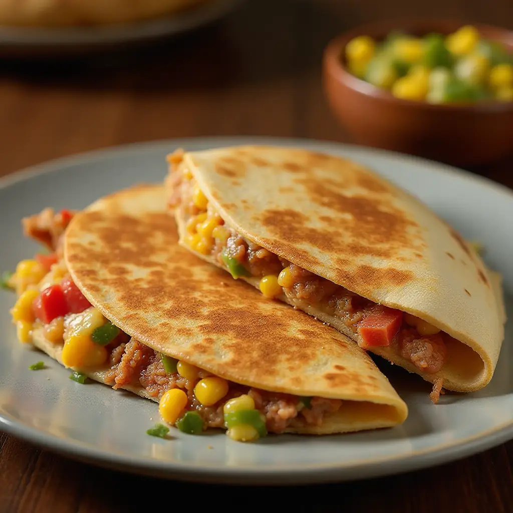 Creamy Jalapeno and Pulled Pork Quesadilla