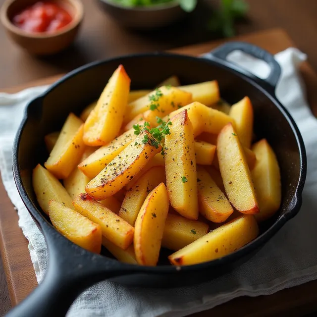 Salt and Pepper Skillet Fries