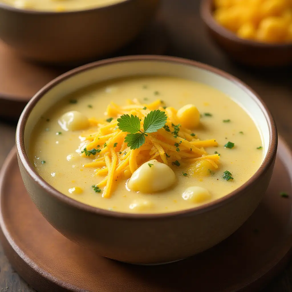 Cheesy Potato and Corn Chowder