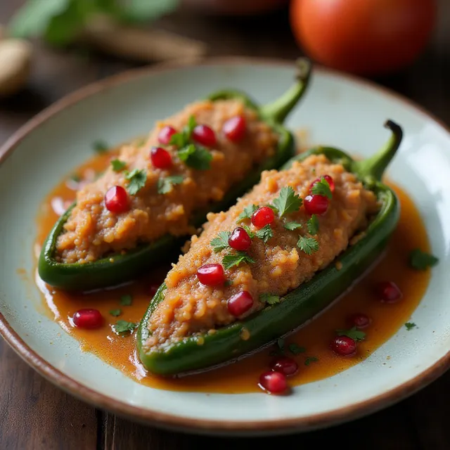 Chiles en Nogada (Mexican Stuffed Poblano Peppers in Walnut Sauce)