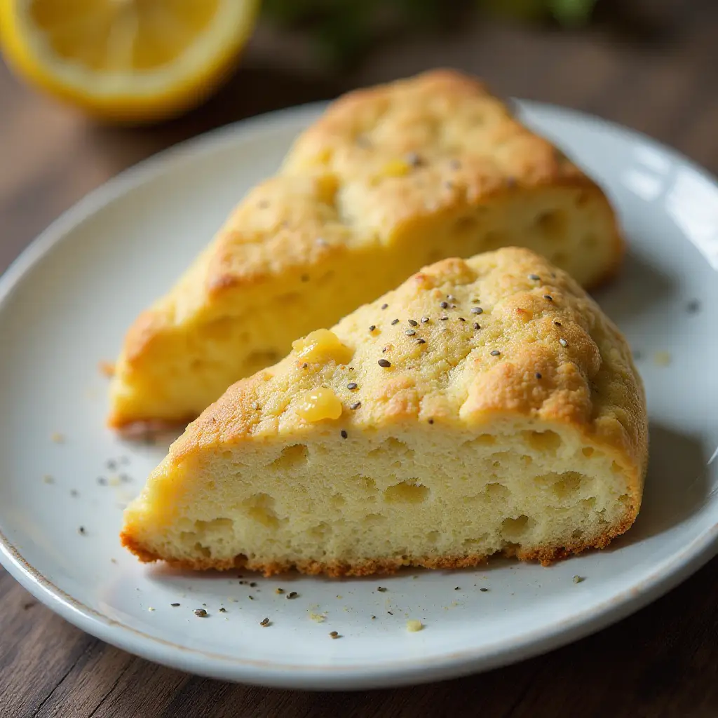 Vegan Lemon Poppy Scones