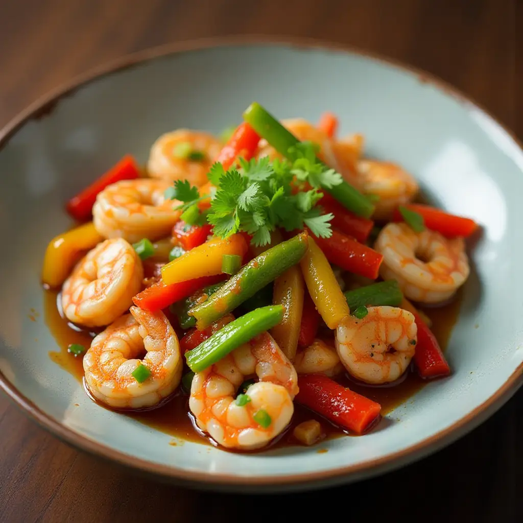 Shrimp and Pepper Stir-Fry