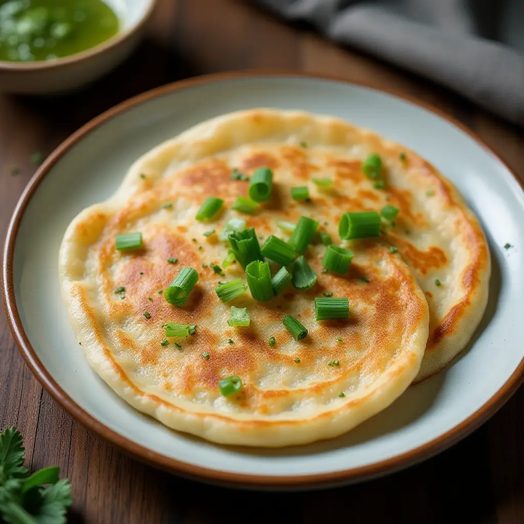 Traditional Chinese Scallion Pancakes