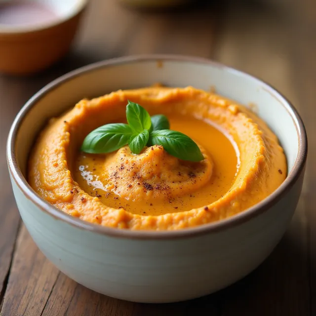Easy Roasted Red Pepper Hummus