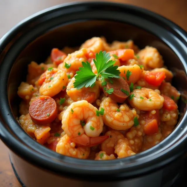 Simple Slow Cooker Jambalaya