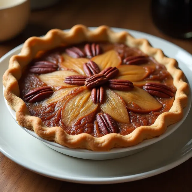 Upside-Down Apple Pecan Pie