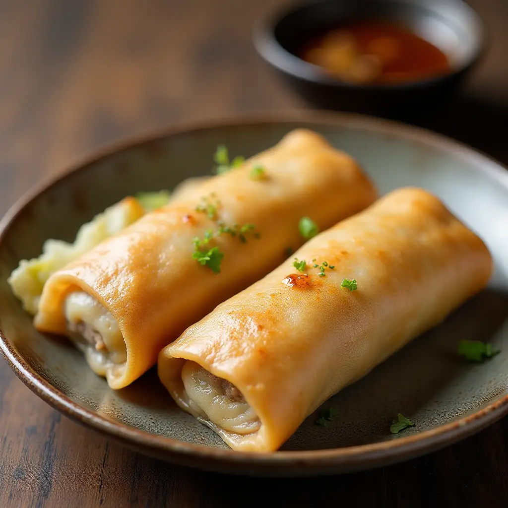 Korean Mandu (Egg Rolls)