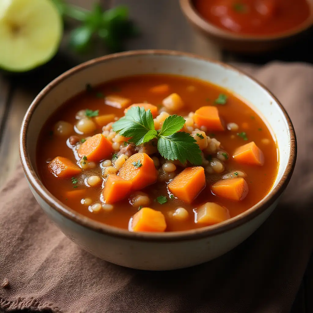 Hearty Cabbage, Beef, and Lentil Soup