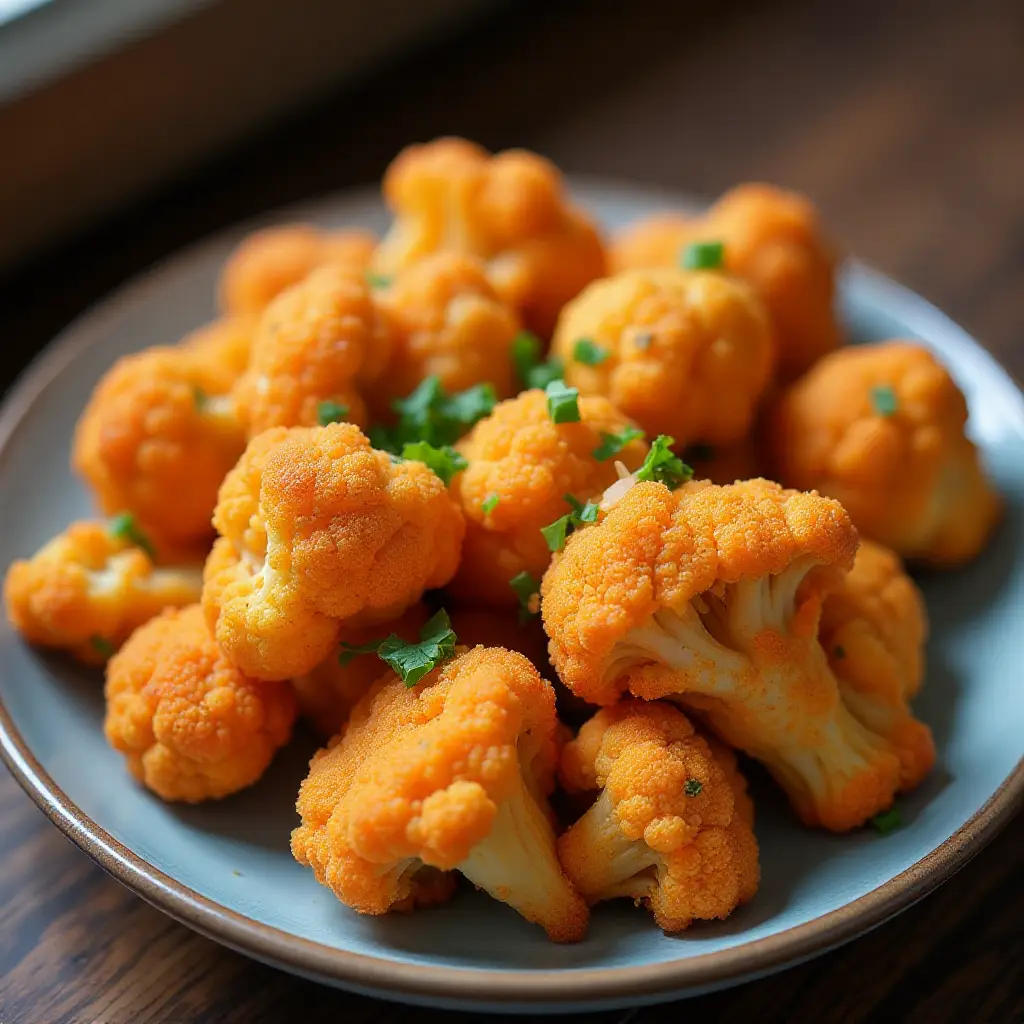 Air Fryer Vegan Buffalo Cauliflower