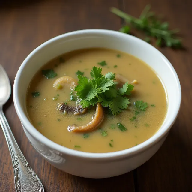 Mushroom and Endive Soup