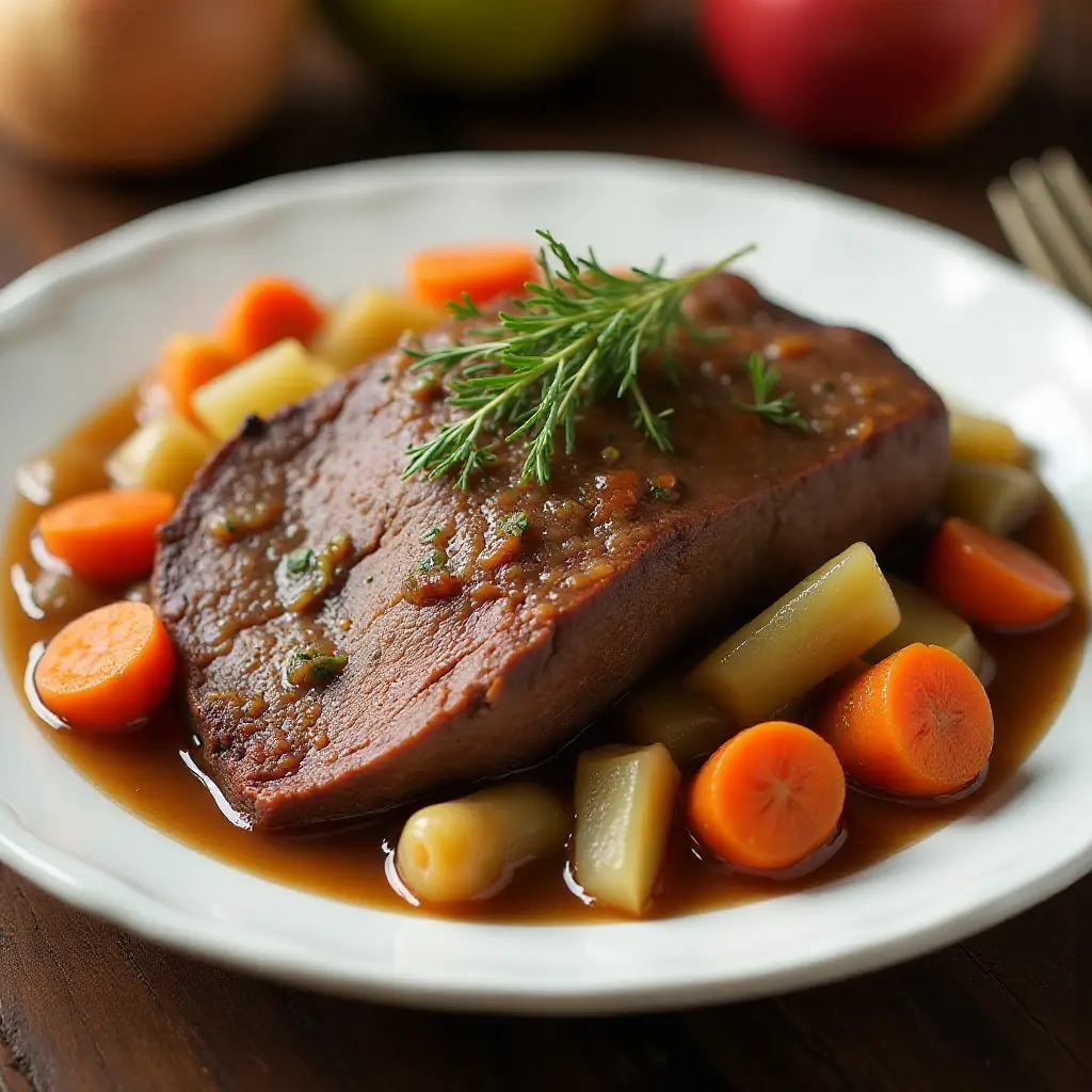 Apple Cider Pepper Pot Roast (Pressure Cooker Recipe)