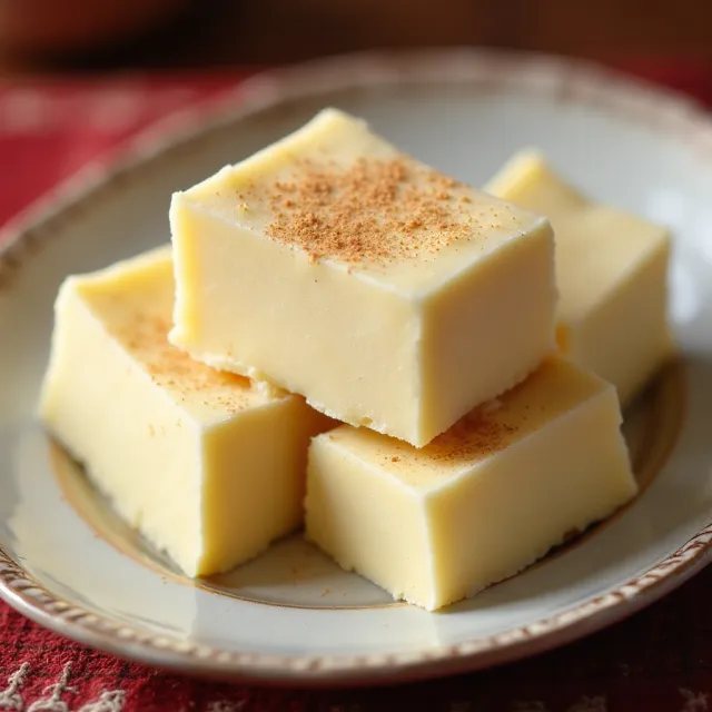 Creamy and Tasty Eggnog Fudge