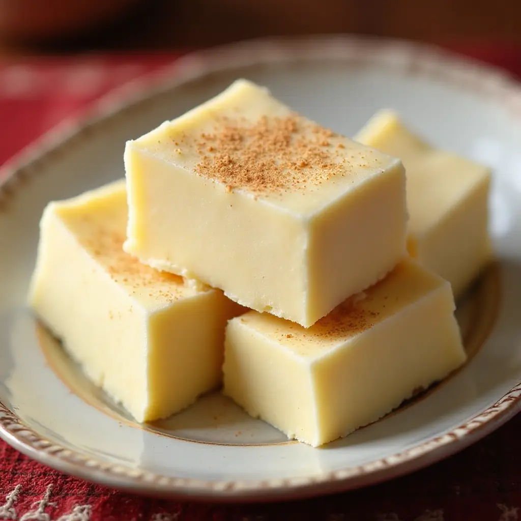 Creamy and Tasty Eggnog Fudge