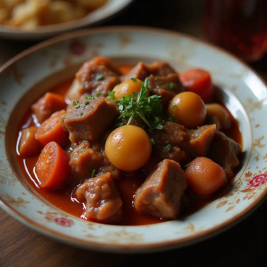 Beef Stifado in the Slow Cooker