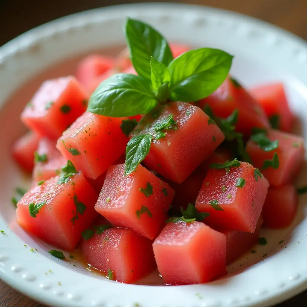 Watermelon Basil Salad