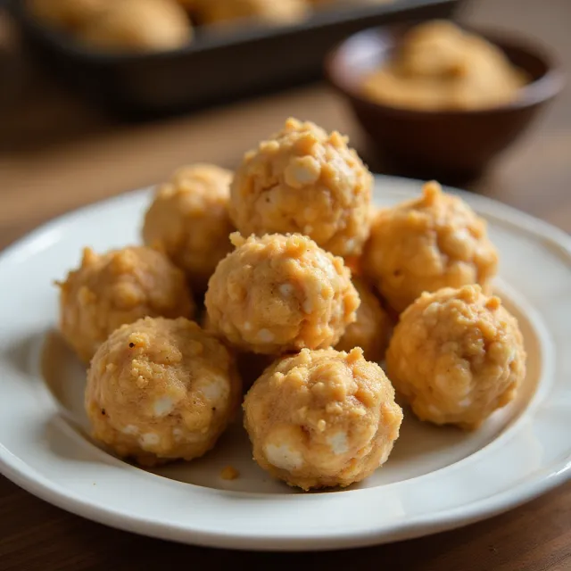 Peanut Butter Popcorn Balls