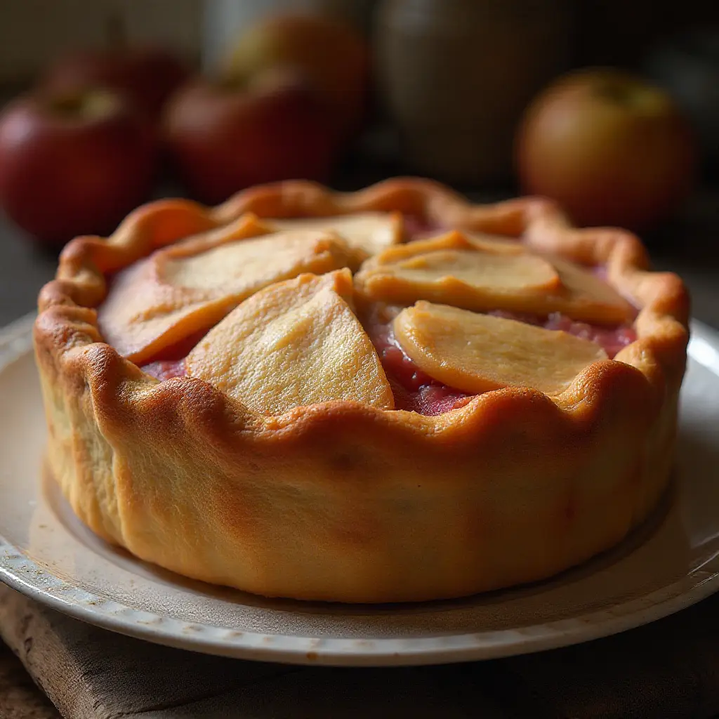 Fast Apple Rhubarb Pie