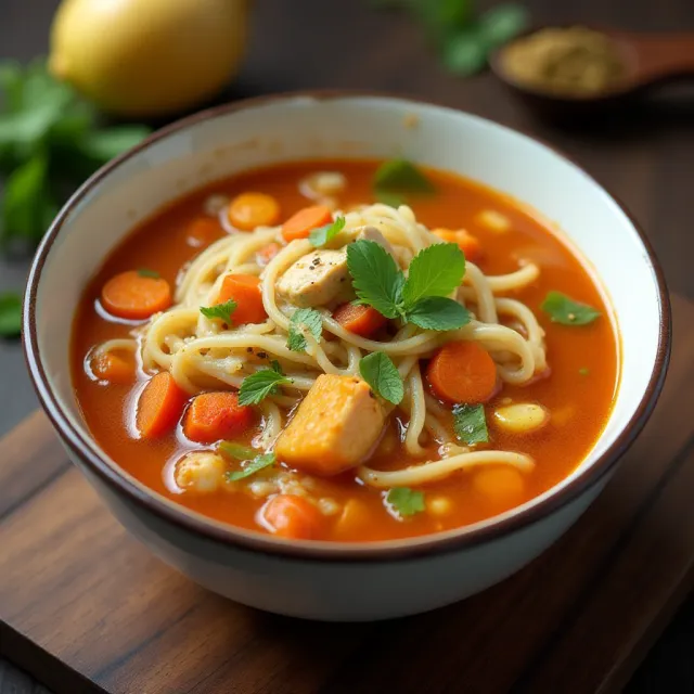 Spicy Chicken Noodle Soup