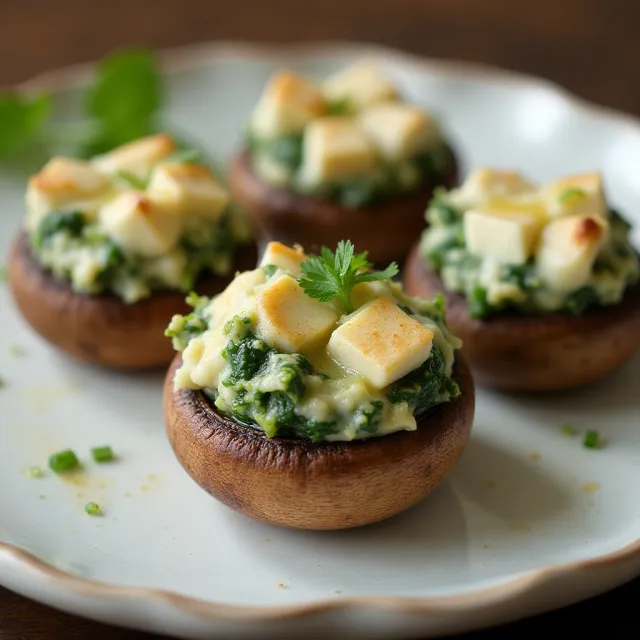 Easy Feta-Stuffed Mushrooms