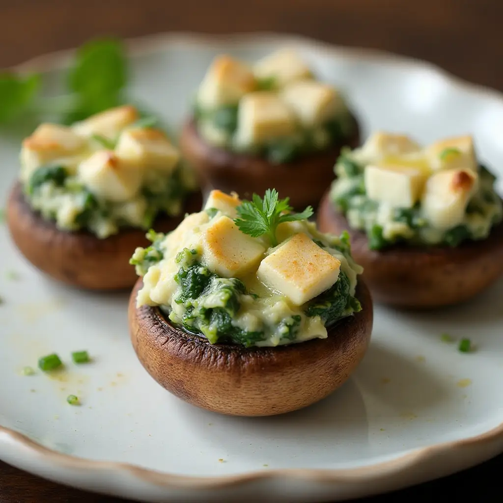Easy Feta-Stuffed Mushrooms