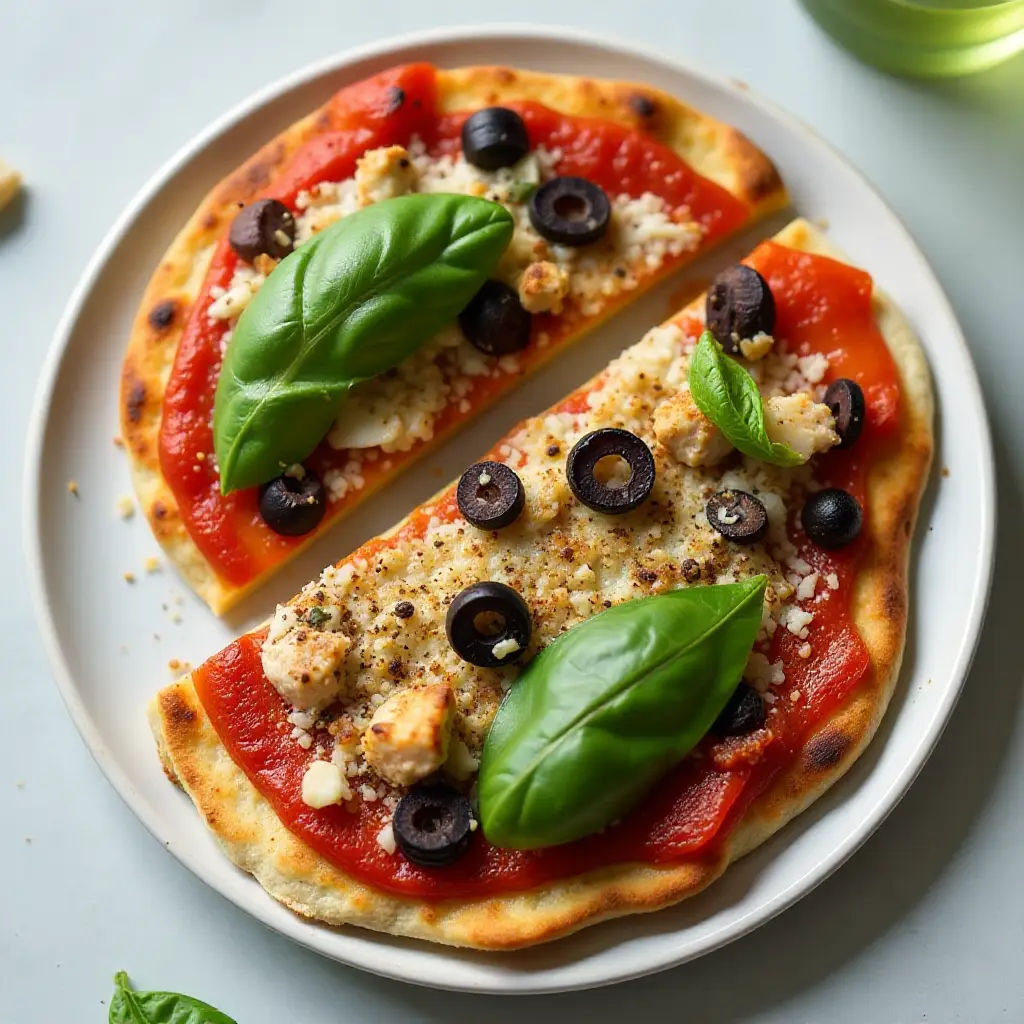 Flatbreads with Roasted Red Pepper Sauce