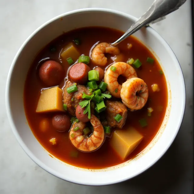 Chef John's Duck, Sausage, and Shrimp Gumbo