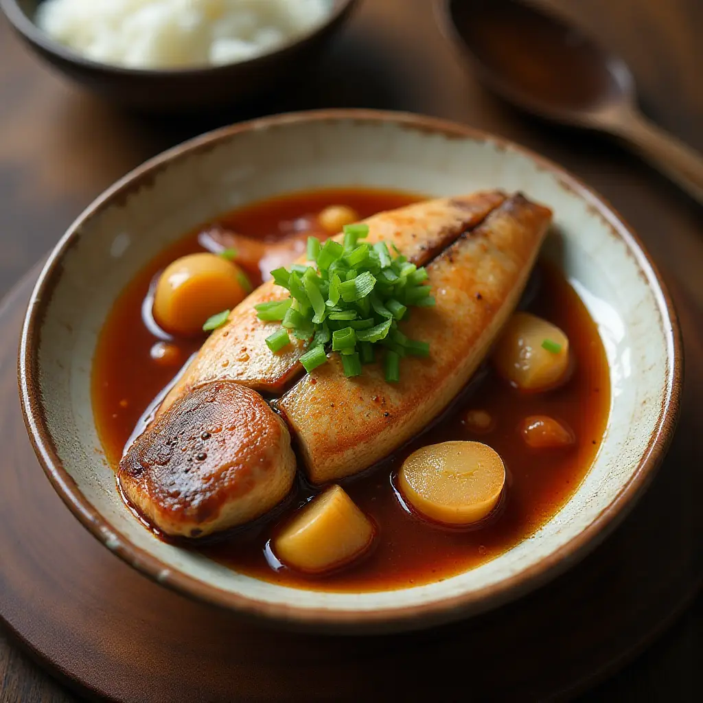 Godeungeo Jorim (Korean Braised Mackerel with Radish)