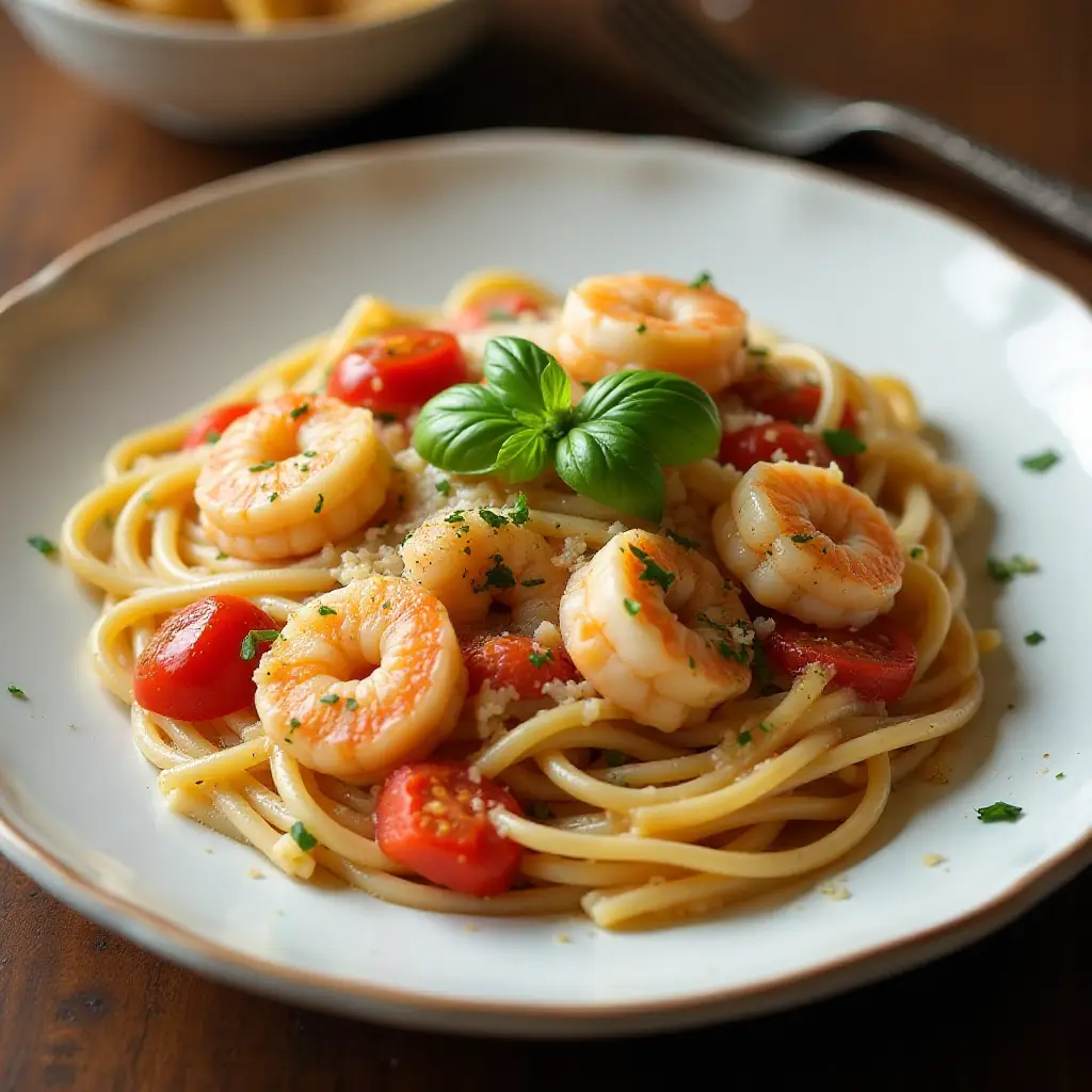 Shrimp Scampi with Angel Hair Pasta