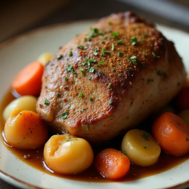 Dan's Fallin' Apart Pork Pot Roast with Cracked Pepper Gravy