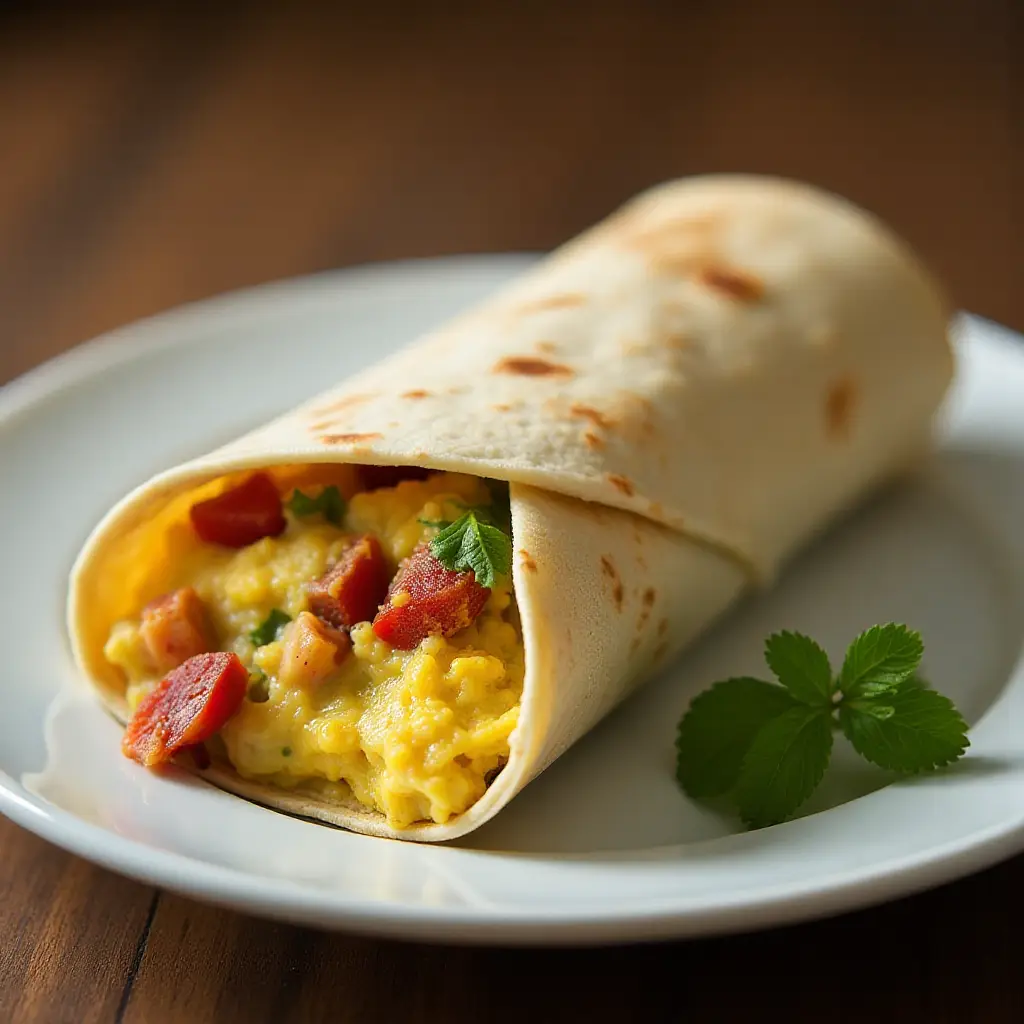 Egg Pesto Breakfast Wrap
