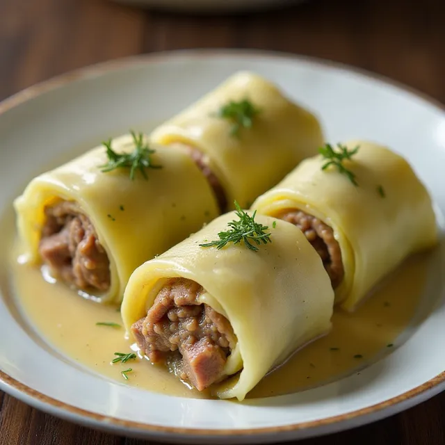 Ukrainian Meat Filled Cabbage Rolls
