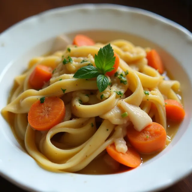 Great-Aunt Nina's Noodles and Chicken