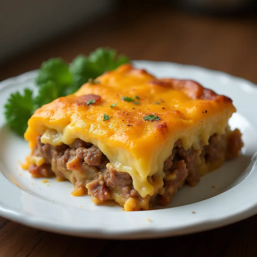 Low-Carb Bacon Cheeseburger Casserole