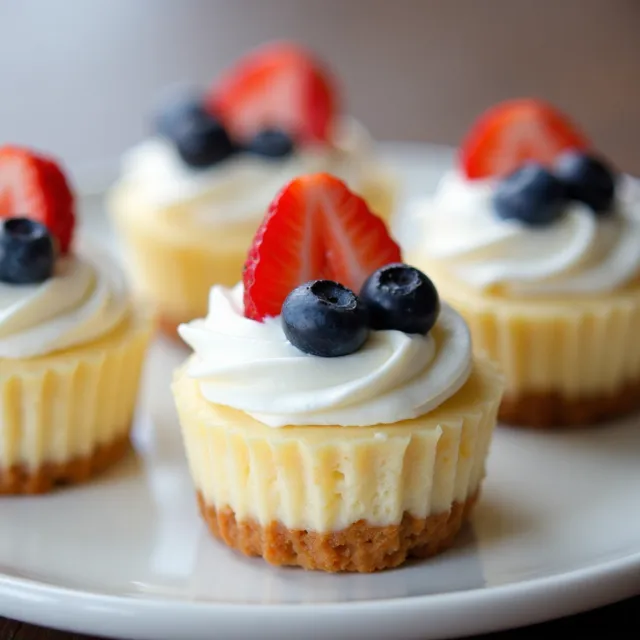 Red, White, and Blue Cheesecake Bites