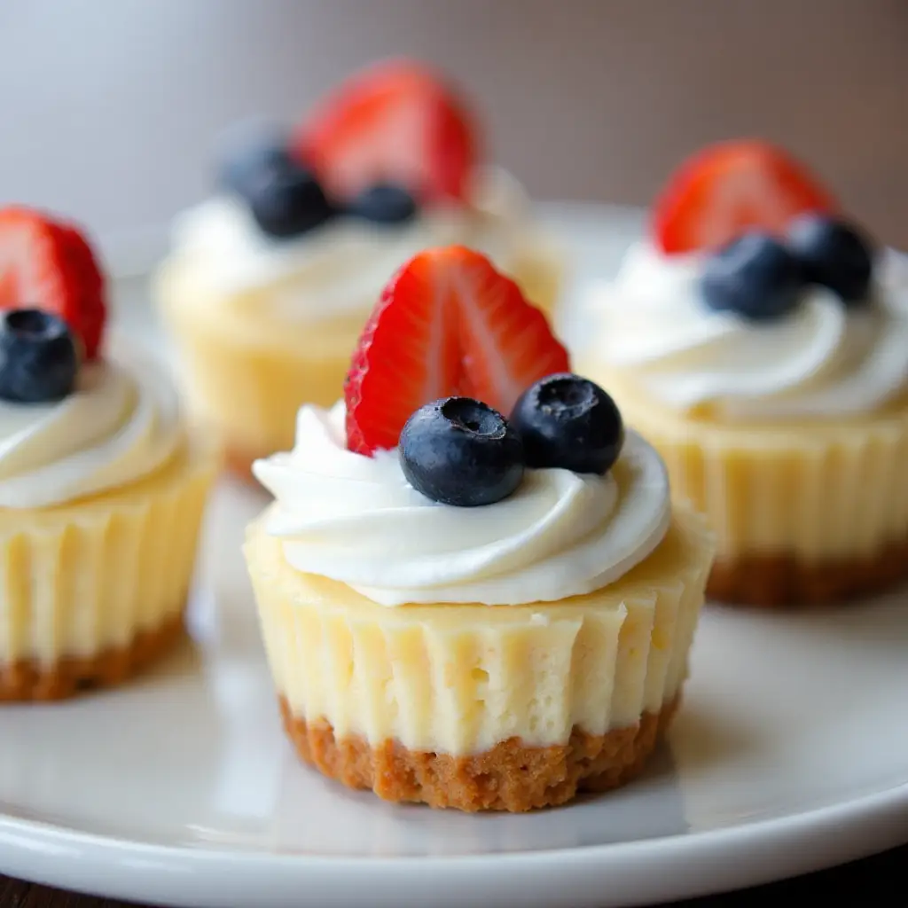 Red, White, and Blue Cheesecake Bites