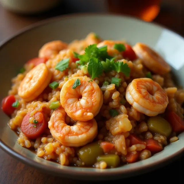 Shrimp and Smoked Sausage Jambalaya