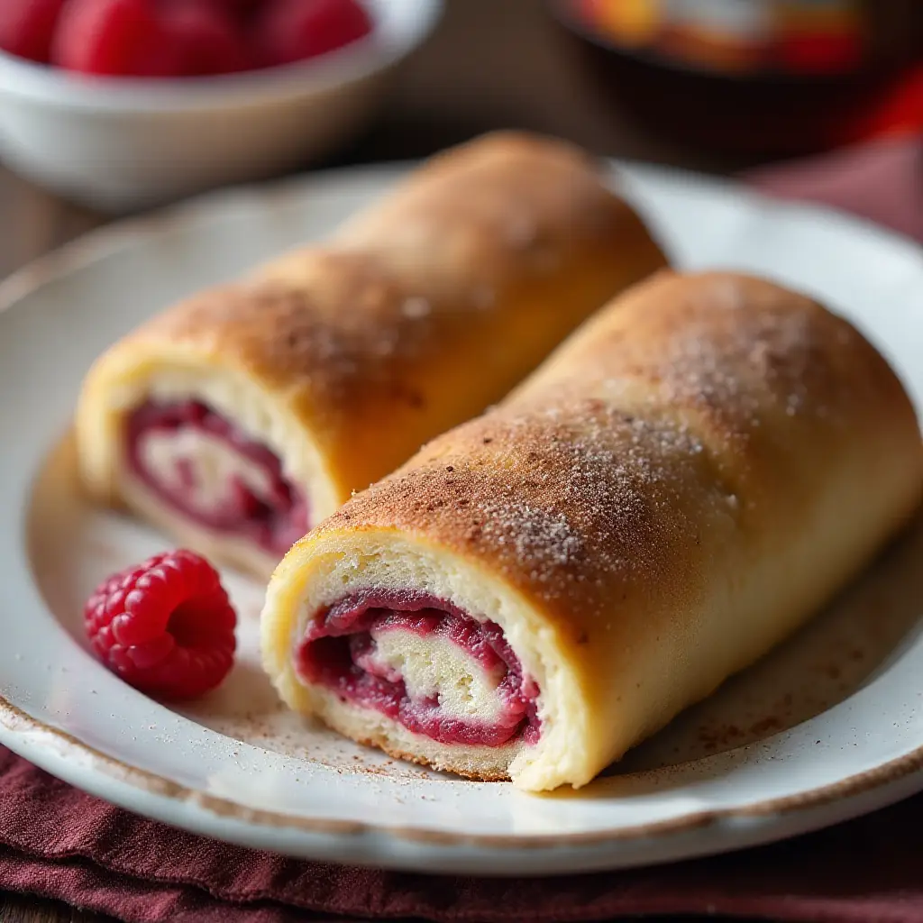Chocolate Raspberry Blintzes