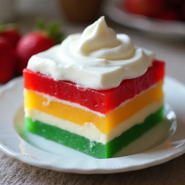 Seven Layer Gelatin Salad