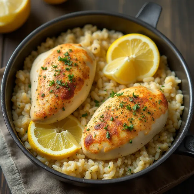 Lemon Chicken And Rice Casserole